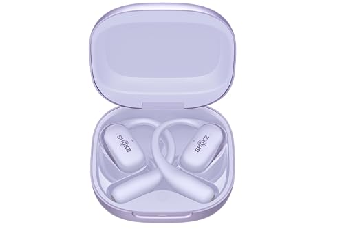 SHOKZ New OpenFit 2+ Open-Ear Headphones,Dolby Audio Enabled,Comfortable Earbuds with Soft Ear Hooks,48H Playtime,IP55 Water-Resistant,USB-C Fast Charging,Wireless Charging - Amazon Exclusive Purple