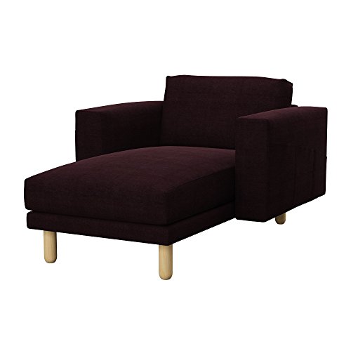 Soferia - IKEA NORSBORG Funda para chaiselongue, Elegance Dark Brown
