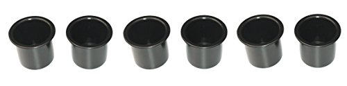 Image of Plastic 2 7 /8 Black Drop in Cup Holder Plastic for Poker, Blackjack or Pool Tables, Boats, RV's, Patios, Cars, Decks, Trailers or Tables Multipack (6)
