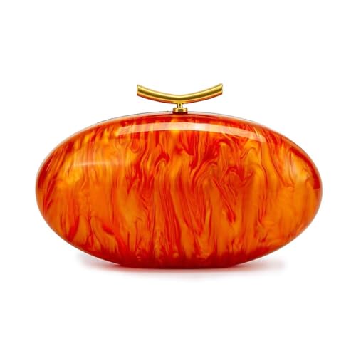 Image of Acrylic Bubble Bag Luxury Marble Clutch Evening Purses for Women Glitter Handbag for Wedding Party Prom