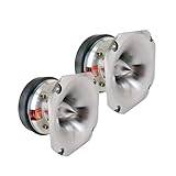 VOYZ Chrome Super Tweeter 3.6', 8 Ohm 1000 Watts Max High Sensitivity Set Tweeters for Car Sound Systems, Pro Audio Chrome Finish VZ-ST700 (Pair)