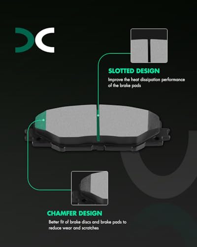 Image of SCITOO D1211 D1354 Ceramic Brake Pads Sets Front & Rear Replacement For Pontiac Vibe 2009-2010,For Scion tC 2011-2016,For Toyota Matrix 2009-2013