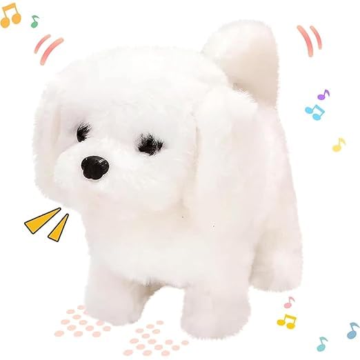 Battery Operated Walking Plush Toy with Sound and Movement – Animal Variant as Shown (Dog)