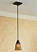 Arroyo Craftsman SSH-1-P Simplicity One Light Stem Hung Pendant, Pewter Metal Finish