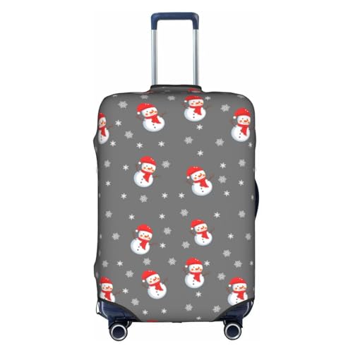 Travel Luggage Cover Cute Christmas Snowman Snowflake Fashion Washable Baggage Suitcase Protector Fit For Luggage X-Large