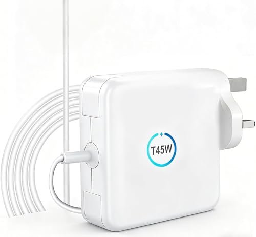 FiveBox 45W T-Tip Super Fast ChargerFor Mac Book Air chargerFor 45W T-Tip Mac Book charger Compatible with Macbook Air 11 and 13 inch (2012-2017) models A1435 A1436 A1465 A 1466