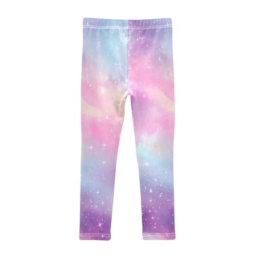 Boccsty Pink Purple Blue Galaxy Girls Leggings Kids Yoga Pants Dance Active Tights 4T2