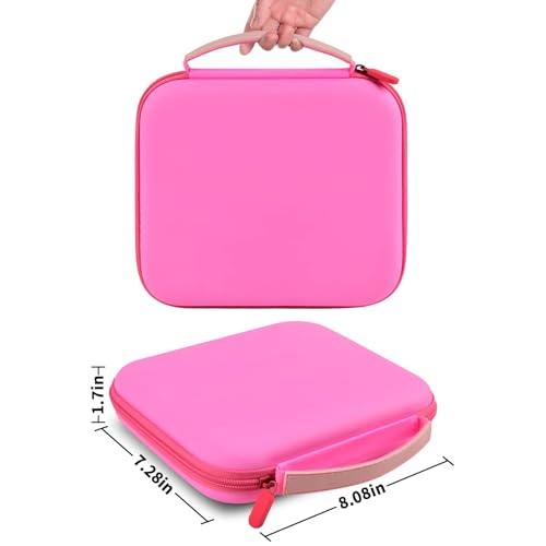 Image of GWCASE Hard Carrying Case for Glocusent for Vekkia LED Neck Reading Lights | Shock-Resistant EVA Shell, Mesh Pocket for Cable, Keep Small Gear Neat for Bedtime Reading, Crochet, Travel, Pink , Box Only