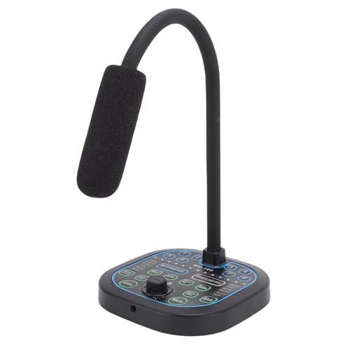 Wisoqu Voice Changer, Computer Microphone with 16 Sound Effects, Type C, USB, 3.5mm, Voice Disguiser for Gaming, Recording, Broadcasting, for Phone PC Laptop