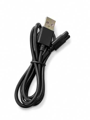 Image of model (XXQ01HM) Trimmer USB Charging Cable Compatible with Mi Beard Trimmer, Shaver & Grooming Devices | USB to 2-Pin Charger Cable | Fast & Safe Charging | Black | 1 Meter