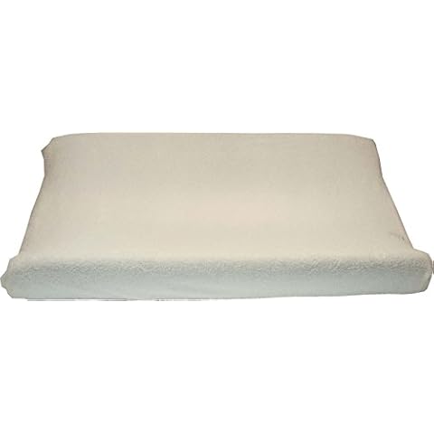 Cover for Changing Table, 80 x 50 cm | Very Soft Microfibre Terry Towelling Cover for The Changing Table, Easy to Clean and adapts to The Changing mat, Colour: White Cover