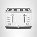 GE 4 Slice Toaster | Extra Wide Slots for Bagels, Breads, Waffles & More | 7 Shade Options | Countertop Kitchen Essentials | 1500 watt, White