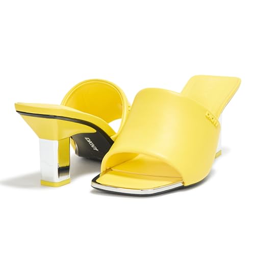 DKNY Women's Kelley Square Toe Heeled Sandal Mule Flat3