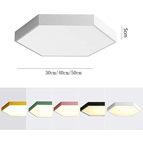 Lámpara de techo hexagonal regulable LED de 50cm y 36W con mando para salón 7