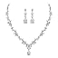 10-Necklace Earrings Set- Silver-Tone