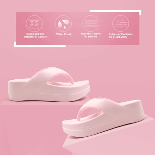 Image of DOCTOR HEALTH SUPER SOFT Women's Thick Sole EVA Flip Flops | Soft Cushioned Cloud Comfort Slippers | Lightweight Anti-Slip Open Toe Casual Sandals for Indoor Outdoor Everyday Wear