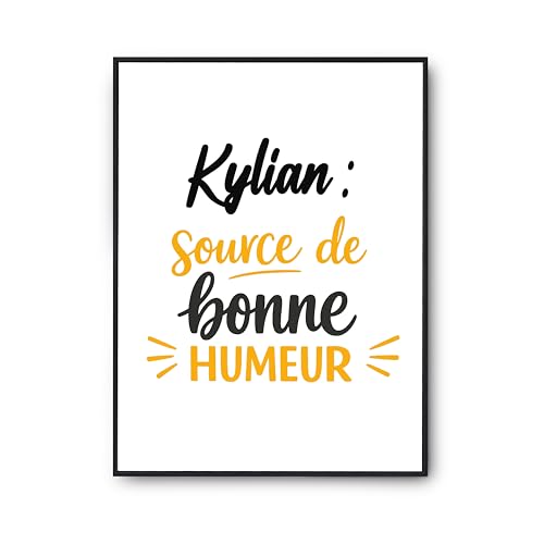 Affiche Kylian poster décoration murale cadeau humour anniversaire imprimé en France