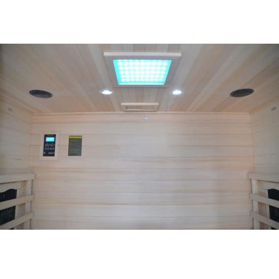Bagno Italia Sauna infrarouge 175 x 135 pour 4 personnes en bois Hemlock avec chromothérapie