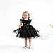 Toddler Girl Tulle Dress Summer Ruffle Sleeveless Baby Girl Birthday Fashion Casual Holiday Dresses 2-6Y (US, Age, 6 Years, Black)