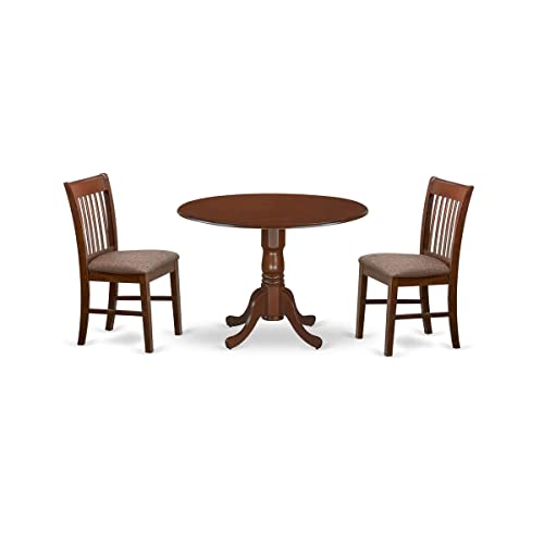 East West Furniture Dublin Mahogany Dining Set #TOP6