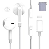 iPhone イヤホン 有線【MFi認証製品】イヤフォン 内蔵マイク・クリア通話・無遅延・音楽再生・音量調節 HiFi音質 磁気設計 絡み防止 いやほん カナル型 テレワーク/オンライン会議/トレーニング/在宅勤務 ライトニング端子搭載 lPhone/lPod touch/lPad/lOSデバイス（ホワイト）