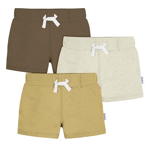 Image of Gerber Baby Boys' Toddler 3-Pack Pull-On Knit Shorts