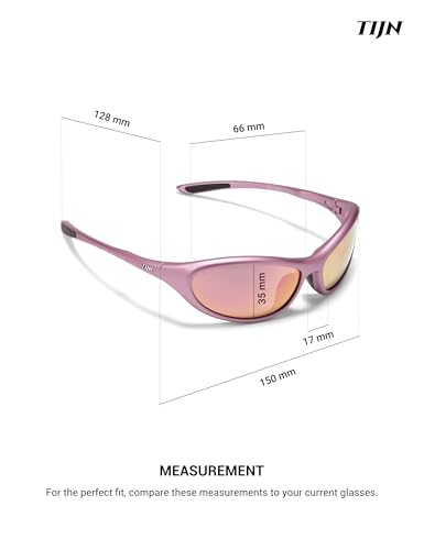 TIJN Sports Sunglasses for Men Women UV400 Wraparound Cycling Running Golf Motorcycle Glasses Fashion Outdoor Shades, Vanta3