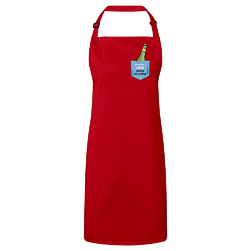 Tablier cuisine premium avec grande poche illustration humour