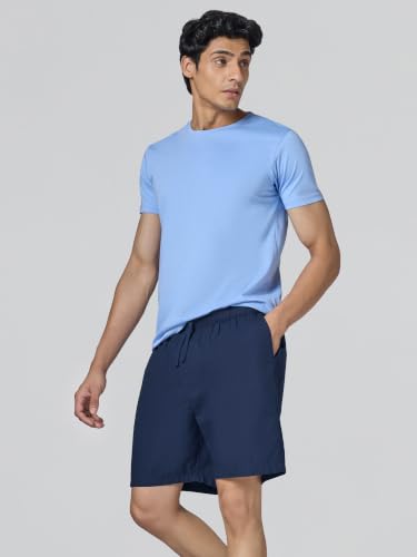 Image of XYXX Zen Solid Shorts for Men with Side Pockets and Drawstring |Relaxed Fit Shorts