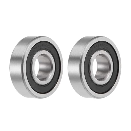 TOP-VIGOR 2Pcs 6200/12-2RS Deep Groove Ball Bearings, Z2 12mm x 30mm x 9mm Double Sealed Industrial Bearings, Chrome Steel P0(ABEC1) Skateboard Bearings for Electrical Instrument Equipment