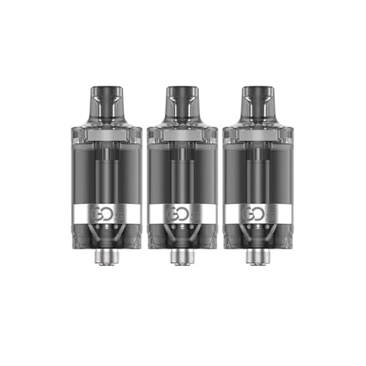Innokin Go S MTL Tank, Sliding Top Fill Cap, Adjustable Airflow, Vape Tank, E-Liquid, 2ml Cartridge Capacity, No Nicotine, Pack of 3, (Black)