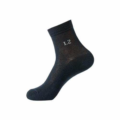 5 pairs - men's mid-tube pure cotton thin mesh breathable business socks2