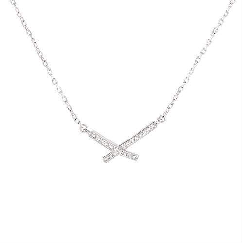 Collier en argent S925 pur et diamants de zircon étincelants