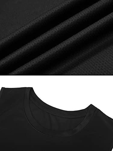 Pilamor Mens Tank Tops 3 Pack,Sleeveless Muscle T Shirts For Men'S Fitness,Quick Dry Gym Tank Top For Men Black thumb #4