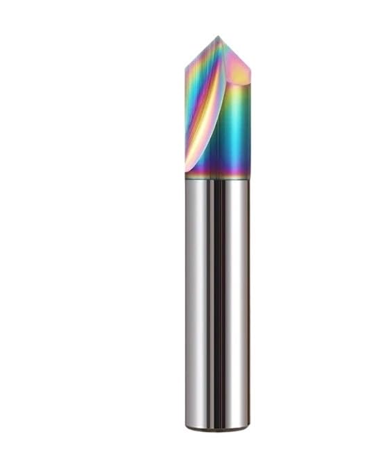5 pezzi 123456789~20mm HRC65 60 90 120 gradi rivestimento in alluminio acciaio al tungsteno smussatura fresa punta da trapano carburo CNC strumento for la realizzazione di fori(8x60Lx60 Degree)