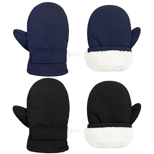 Olreco Toddler Snow Mittens Waterproof Toddler Winter Gloves Warm Fleece Baby Mittens Winter Kids Snow Gloves for Boys Girls