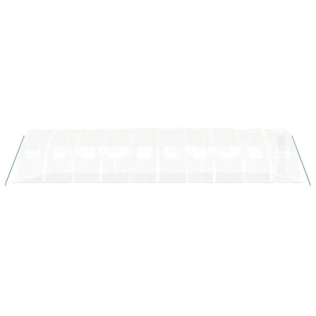 Homgoday Invernadero con Estructura de Acero Blanco 40 m² 10x4x2 m, Invernadero Caseta Jardín Terraza Plantas Semilla Cultivo Huerto Verduras Cubierta Casero