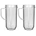 Taza de 22 onzas compatible con la licuadora Magic Bullet MB1001, paquete de 2 tazas altas de repuesto