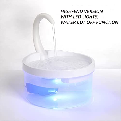 Fuente de agua automática para gato 2L con luz LED USB miniatura 4