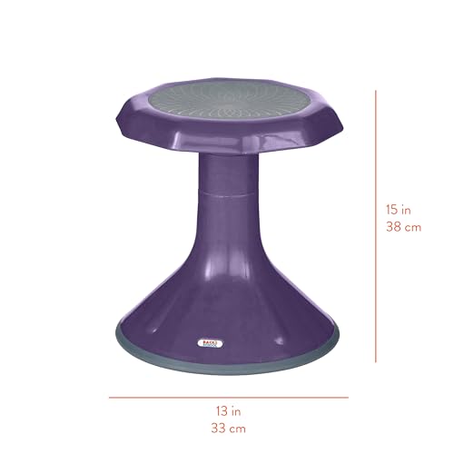 Image of Back2School Express Wobble Sensory Stool, 15in Seat Height, Flexible Seating, Eggplant