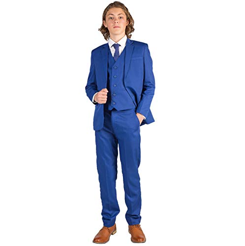 Romario - Traje de boda para niños, color azul Azul azul 2-3 Años