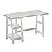 Convenience Concepts Designs2Go Trestle Desk with Shelves, White