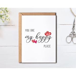 Oysterspearlyouaremyhappyplaceillustratedgreetingcardloveyouvalentinesdaycardanniversaryboyfriendgirlfriendhusbandwife Urban Country Home Decor Oysterspearl you are my happy place illustrated greeting card love you valentines day card anniversary boyfriend girlfriend husband wife urban country home decor