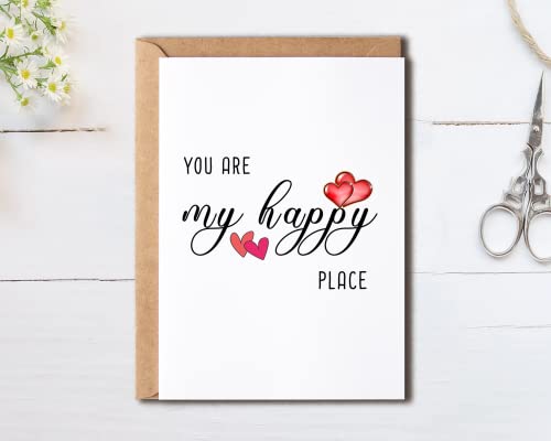 Oysterspearlyouaremyhappyplaceillustratedgreetingcardloveyouvalentinesdaycardanniversaryboyfriendgirlfriendhusbandwife Urban Country Home Decor Oysterspearl you are my happy place illustrated greeting card love you valentines day card anniversary boyfriend girlfriend husband wife urban country home decor