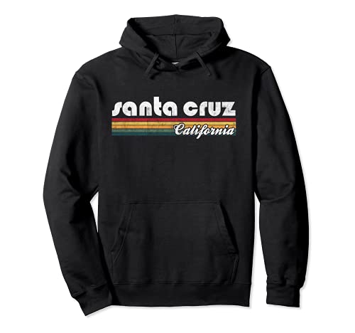 Estilo retro de Santa Cruz California Vintage 70's 80's Sudadera con Capucha