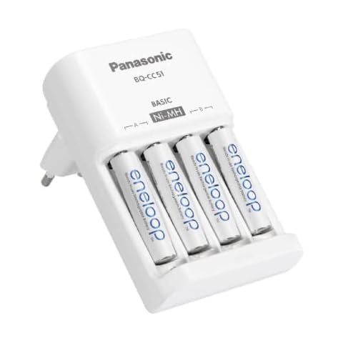 Panasonic eneloop BQ-CC51 Battery Charger with Batteries Cover