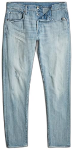 G-STAR Raw - Mens 3301 Slim Jeans, Color Sun Faded Mirage Blue, Size: 26W x 32L4