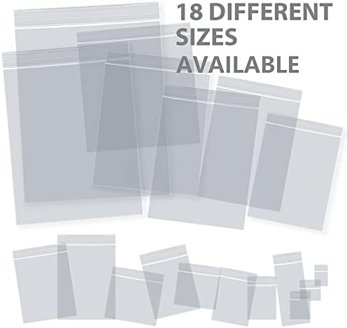 100 Grip Seal Bags 1.5" x 2.5" | Reusable Strong Zip Lock | Small Clear Resealable Plastic Bags | Polythene Packaging for Food Storage, Jewellery - by Sabco (1.5" x 2.5")