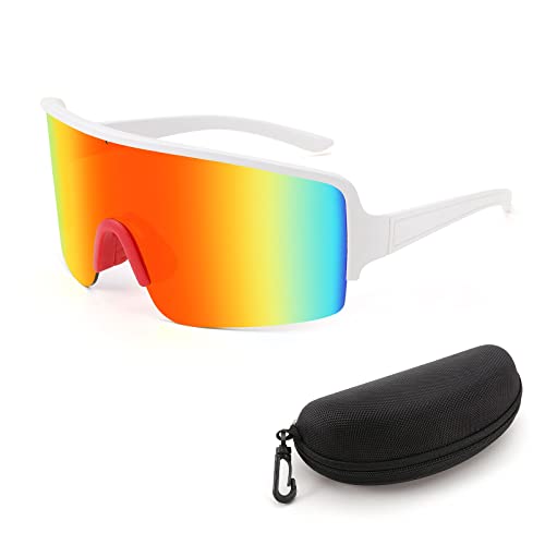 Karsaer Vision Sports Sunglasses Wraparound Glasses 80s Softball Baseball Sunglasses Running Cycling Outdoor Shades