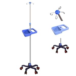 WUHUQN Höhenverstellbarer Infusionsständer mit Rollen